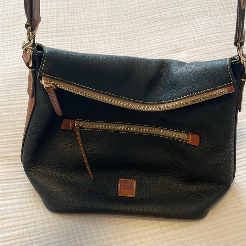 Dooney & Burke black leather shoulder bag - Picture 3 of 7